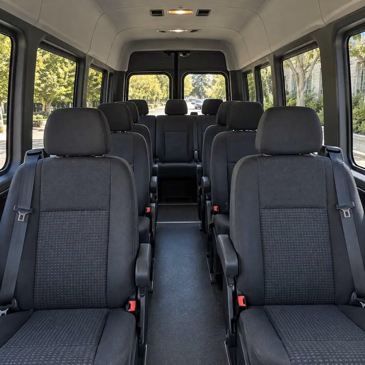 sprinter van with driver inside